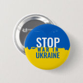 Stoppt den Krieg in der Ukraine. Unterstützung der Button (Vorne & Hinten)