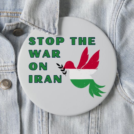 Stoppt den Krieg Knopf Button (Beispiel)
