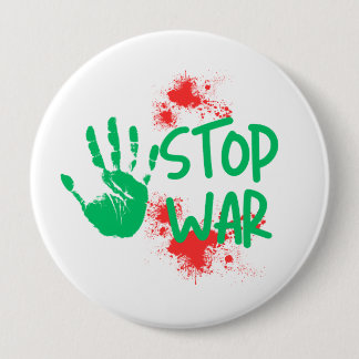 Stoppt den Krieg – Kühner Handabdruck Anti-Kriegs- Button