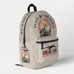 Stoppt den Krieg (Leichtmodus)   Bedruckter Rucksack