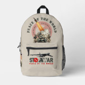 Stoppt den Krieg (Leichtmodus) | Bedruckter Rucksack (Vorderseite)