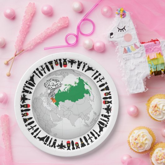 Stoppt den Krieg. Machen Sie eine Friedliche Welt Pappteller (Party)