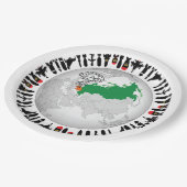 Stoppt den Krieg. Machen Sie eine Friedliche Welt Pappteller (Schrägansicht)