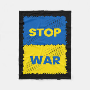 Stoppt den Krieg - Rettet die Ukraine - Stoppt den Fleecedecke