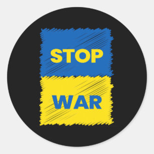 Stoppt den Krieg - Rettet die Ukraine - Stoppt den Runder Aufkleber