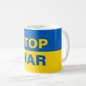 Stoppt den Krieg Ukraine Kaffeetasse (VorderseiteRechts)