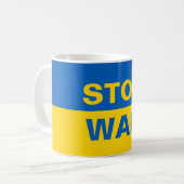 Stoppt den Krieg Ukraine Kaffeetasse (Vorderseite Links)