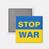 Stoppt den Krieg Ukraine Magnet (Vorderseite/Rückseite)