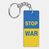 Stoppt den Krieg Ukraine Schlüsselanhänger (Vorderseite links)