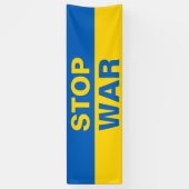 Stoppt den Krieg Ukraine ukrainisches Banner (Vertikal)