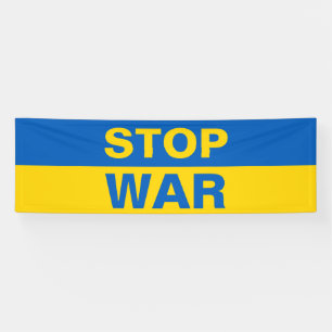 Stoppt den Krieg Ukraine ukrainisches Banner