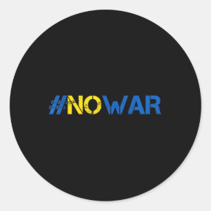 Stoppt den Krieg Unterstützung Ukraine Shirt #nowa Runder Aufkleber