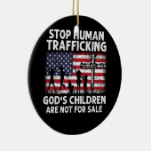 Stoppt den Menschenhandel Gottes Kinder sind nicht Keramik Ornament (Rechts)