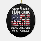 Stoppt den Menschenhandel Gottes Kinder sind nicht Keramik Ornament (Links)