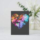 Stoppt den Rassismus Design farbenfrohe Welt Herz  Postkarte (Stehend Vorderseite)