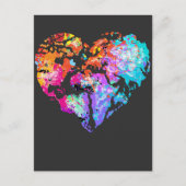 Stoppt den Rassismus Design farbenfrohe Welt Herz  Postkarte (Vorderseite)