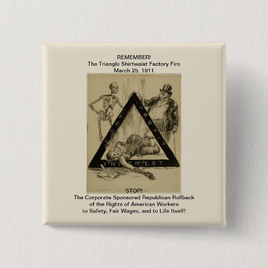 Stoppt den republikanischen Rollback der Arbeitneh Button (Vorderseite)