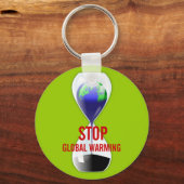 Stoppt den Schlüsselanhänger der globalen Erwärmun (Vorderseite)