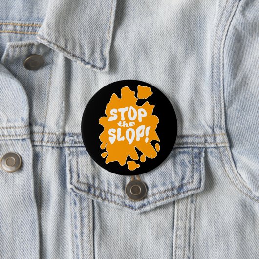 Stoppt den Schund Anti-AI-Statement Epischer Spruc Button (Beispiel)