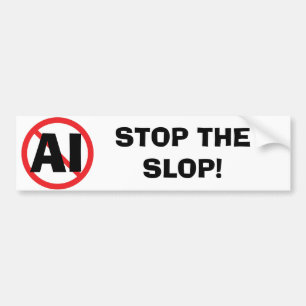 Stoppt-den-Schwachsinn-Anti-AI-Aufkleber Autoaufkleber