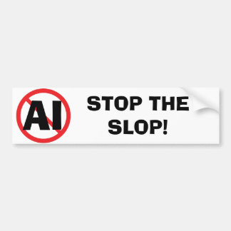Stoppt-den-Schwachsinn-Anti-AI-Aufkleber Autoaufkleber
