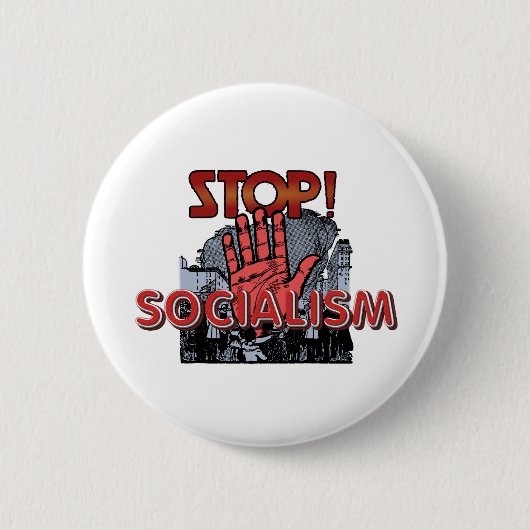 Stoppt den Sozialismus Button (Vorderseite)