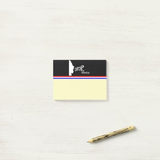 Stoppt den Wahnsinn Post-it Klebezettel (Auf Schreibtisch)