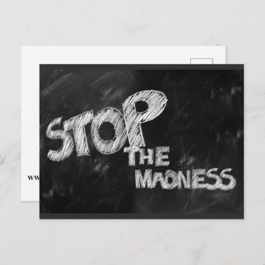 Stoppt den Wahnsinn Postkarte (Vorne/Hinten)