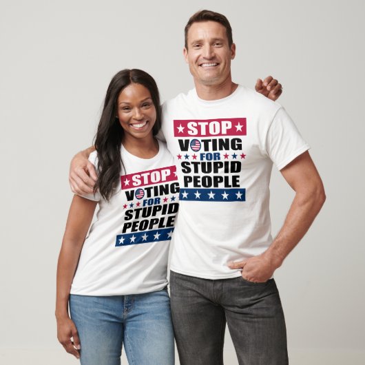Stoppt die Abstimmung für Dummköpfe Weißer T - Shi T-Shirt (Unisex)