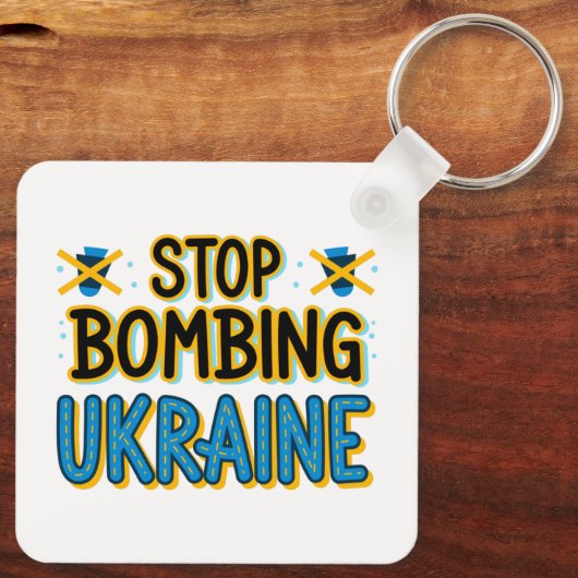 Stoppt die Bombardierung des Schlüsselanhängers in Schlüsselanhänger (Rückseite)