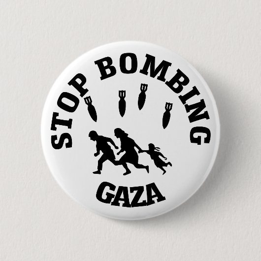 Stoppt die Bombardierung von Gaza Button (Vorderseite)