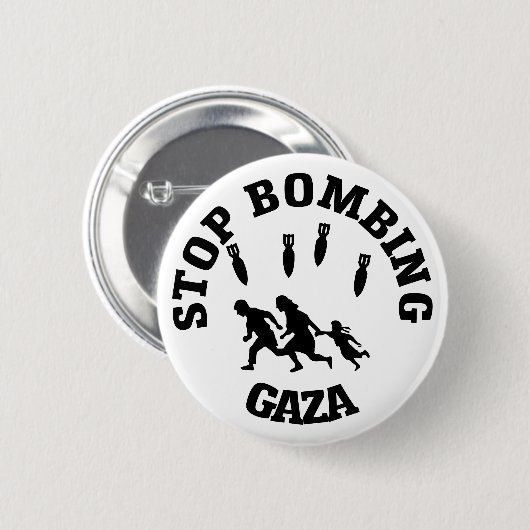 Stoppt die Bombardierung von Gaza Button (Vorne & Hinten)