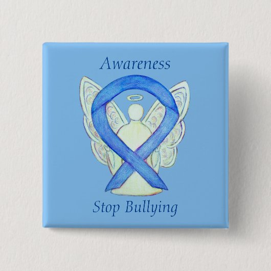 Stoppt die Buttons "Bullying Awareness Ribbon Cust (Vorderseite)