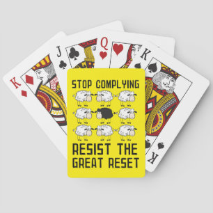 Stoppt die Einhaltung Widersetzt euch dem Great Re Spielkarten