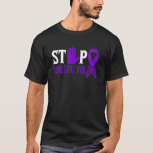 Stoppt die Gewalt Gewalt im Inland lila T-Shirt