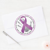 Stoppt die Gewalt im Inland Runder Aufkleber (Umschlag)