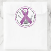 Stoppt die Gewalt im Inland Runder Aufkleber (Tasche)