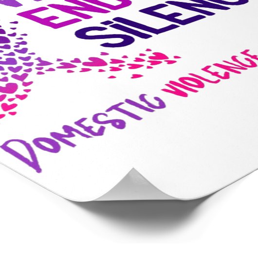Stoppt die Gewalt und die stille häusliche Gewalt Poster (Ecke)