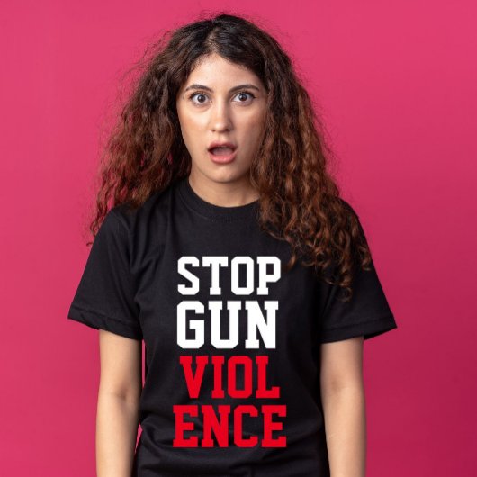 Stoppt die Gewalt von Waffen in der Welt T-Shirt