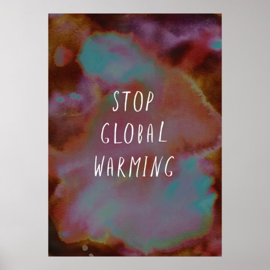 Stoppt die globale Erwärmung Gerettet Planet-Erde- Poster (Vorne)