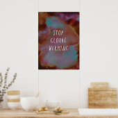Stoppt die globale Erwärmung Gerettet Planet-Erde- Poster (Küche)