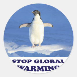 Stoppt die globale Erwärmung multiplizieren siroki Runder Aufkleber