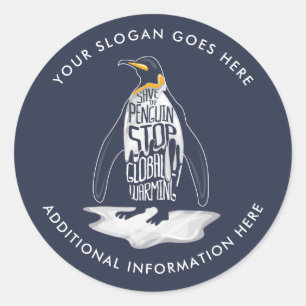 Stoppt die globale Erwärmung Rette den Tag der Mee Runder Aufkleber