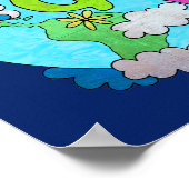 Stoppt die globale Erwärmung - strukturiert | Squa Poster (Ecke)