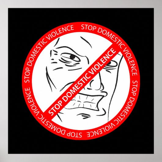 Stoppt die häusliche Gewalt Poster (Vorne)