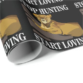 Stoppt die Jagd beginnt Lioness zu lieben Geschenkpapier (Rolleneckpunkt)