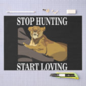 Stoppt die Jagd beginnt Lioness zu lieben Seidenpapier (Handwerk)