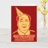 Stoppt die kommunale Party-Karte Karte (Gelbe Blume)