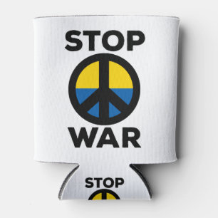 Stoppt die Kriegsflagge in der Ukraine Dosenkühler