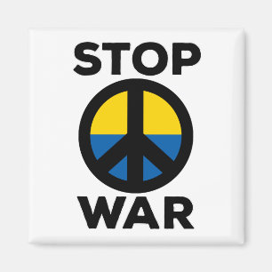Stoppt die Kriegsflagge in der Ukraine Magnet